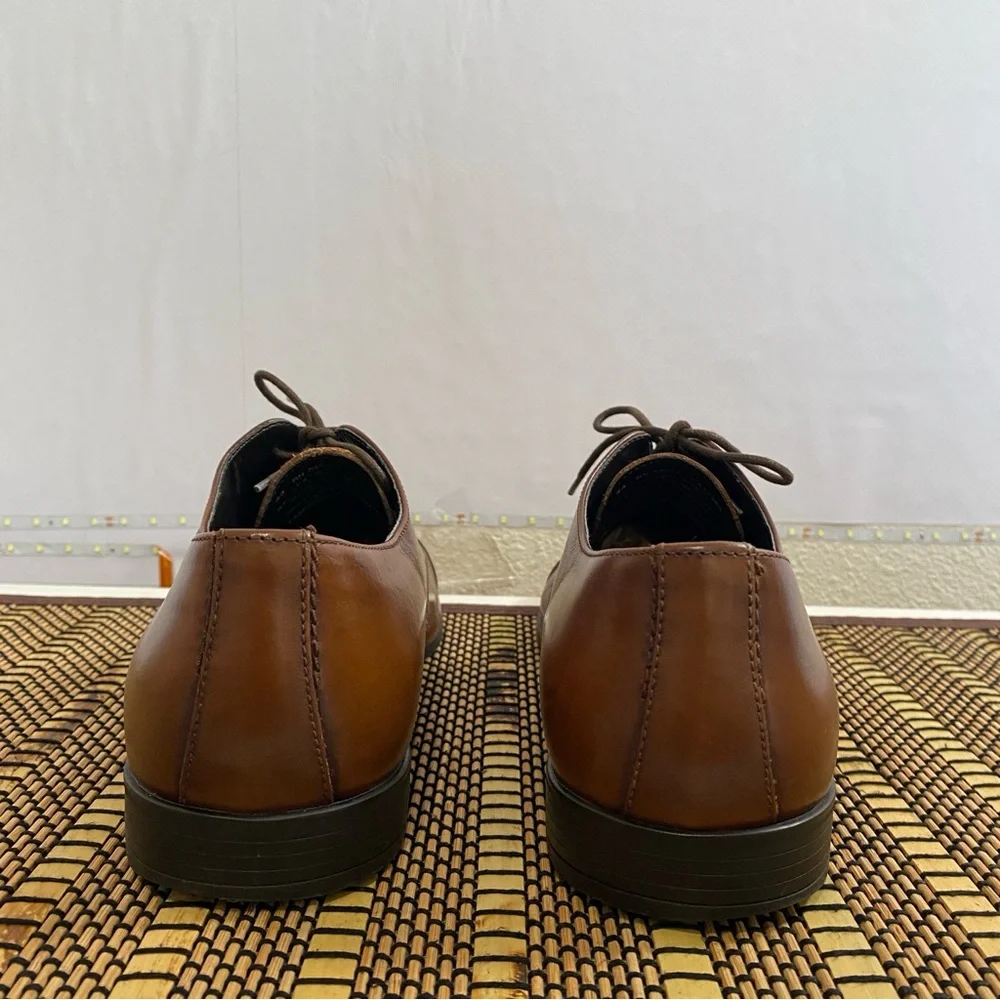 RAIL Brown Leather Cap Toe Oxford Dress Shoes Men’s EU‎ 43 / US 10 Made Romania